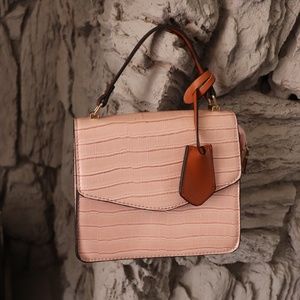 Fashion Nova croc pink handbag